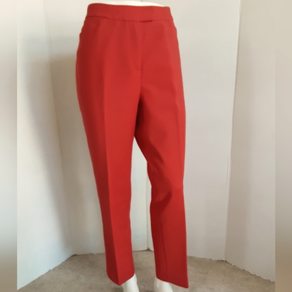 ANTONIO MELANI Red Maxine Fit Straight Leg Dress Pants Slacks Sz.12 - Picture 1 of 9